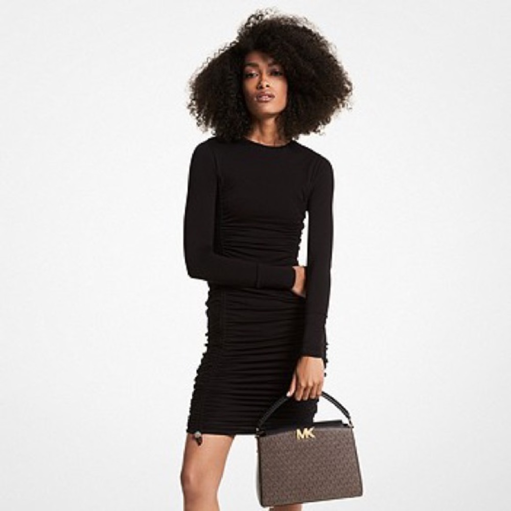 Michael Kors Ruched Women’s Black Dress
